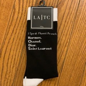“I SPEAK FLUENT…” Black and White Socks
